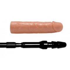   Master Series Dick Stick - телескопична пръчка с дилдо (черно-естествена)