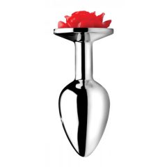   Booty Sparks - анален вибратор с рози (сребърен)