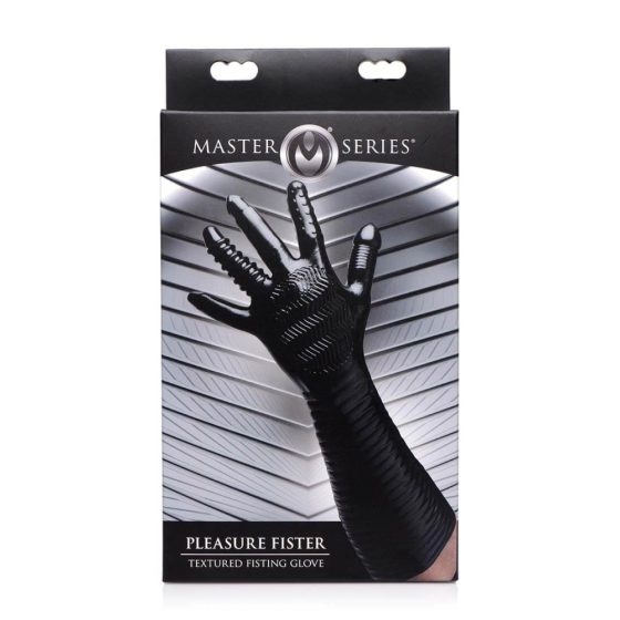 Pleasure Fister - текстурирани ръкавици за фистинг (черни)