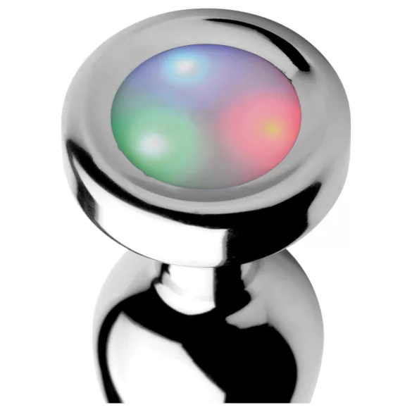 Booty Sparks - анален разширител с LED светлина - малък - сребрист