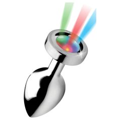   Booty Sparks - светещ анален плъг - среден (сребрист)