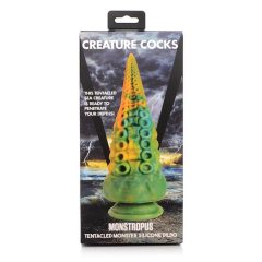   Creature Cocks Monstropus - вибратор за ръка на октопод - 22 см (жълто-зелен)