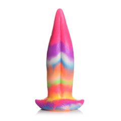   Creature Cocks Tongue - светещ силиконов дилдо - 21cm (дъга)