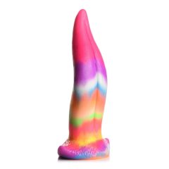   Creature Cocks Tongue - светещ силиконов дилдо - 21cm (дъга)