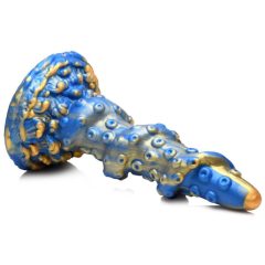   Creature Cocks Kraken - спираловиден вибратор с ръка на октопод - 21 см (златисто-син)