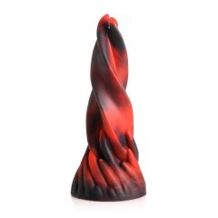   Creature Cocks Hell Kiss - усукан силиконов дилдо - 19 см (червен)
