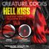 Creature Cocks Hell Kiss - усукан силиконов дилдо - 19см (червен)