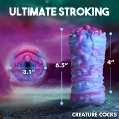   Creature Cocks Cyclone - силиконова извънземна фалшива путка (лилаво-розова)