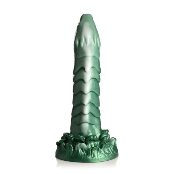 Creature Cocks Cockness Monster - силиконов дилдо с крачета със скоби (зелен)