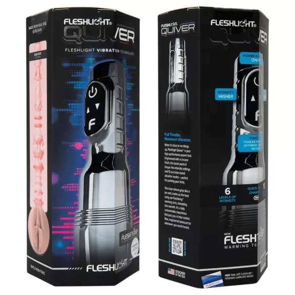 Fleshlight Quiver - вибриращ и затоплящ мастурбатор (вагина)