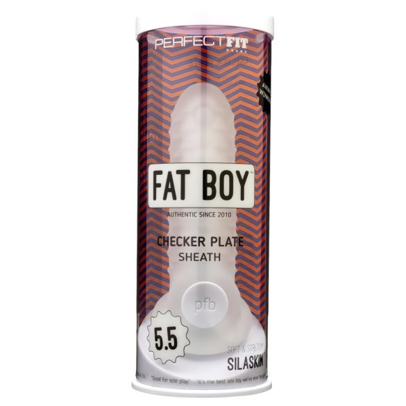 Fat Boy Checker Box - пенис ръкав (15см) - бял