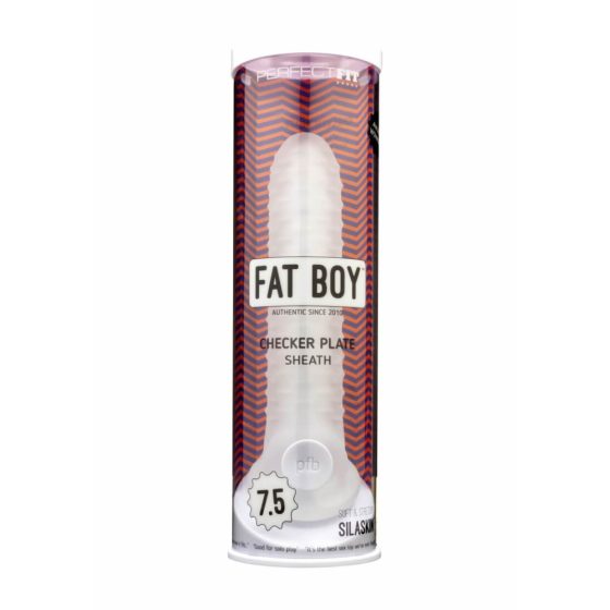 Fat Boy Checker Box - обвивка за пенис (19 см) - млечно бяла