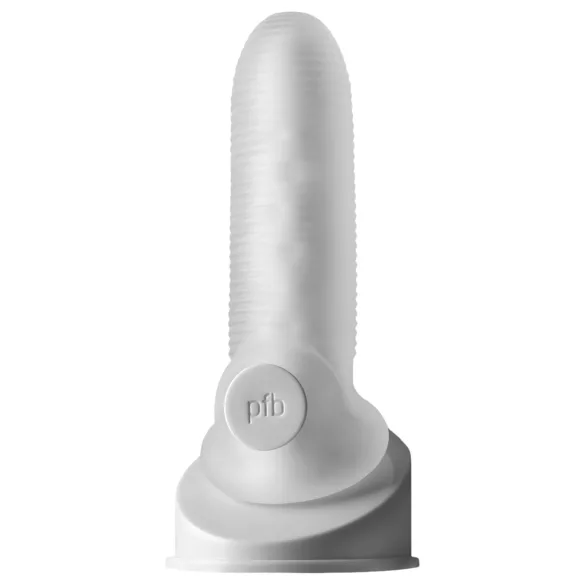 Perfect Fit - Fat Boy Micro Ribbed - пенис ръкав (15 см, бял)