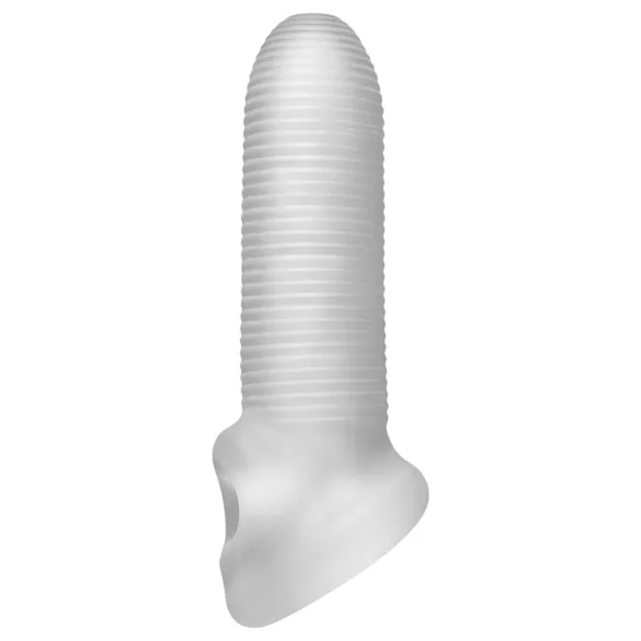 Perfect Fit - Fat Boy Micro Ribbed - пенис ръкав (15 см, бял)