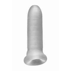   Fat Boy Micro Ribbed - обвивка за пенис (15 см) - бяло мляко