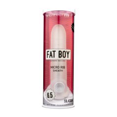   Fat Boy Micro Ribbed - пенис обвивка (17см) - бял