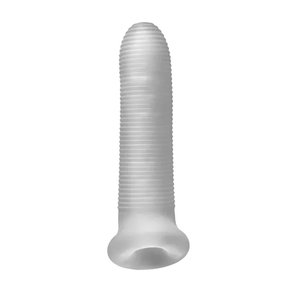 Perfect Fit - Fat Boy Micro Ribbed - пенис удължител (17 см, бял)