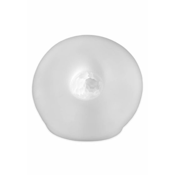 Fat Boy Micro Ribbed - обвивка за пенис (17 см) - млечно бяла