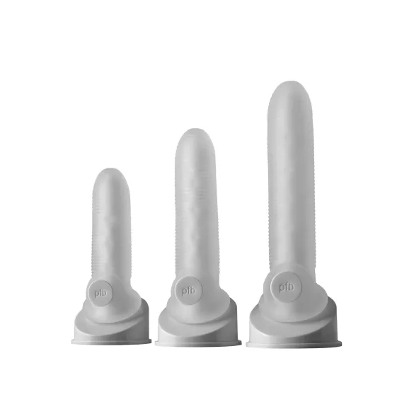 Perfect Fit - Fat Boy Micro Ribbed - пенис удължител (17 см, бял)