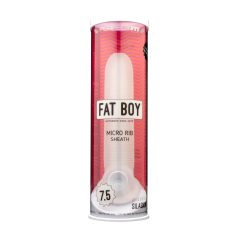   Fat Boy Micro Ribbed - пенисна обвивка (19см) - бяло