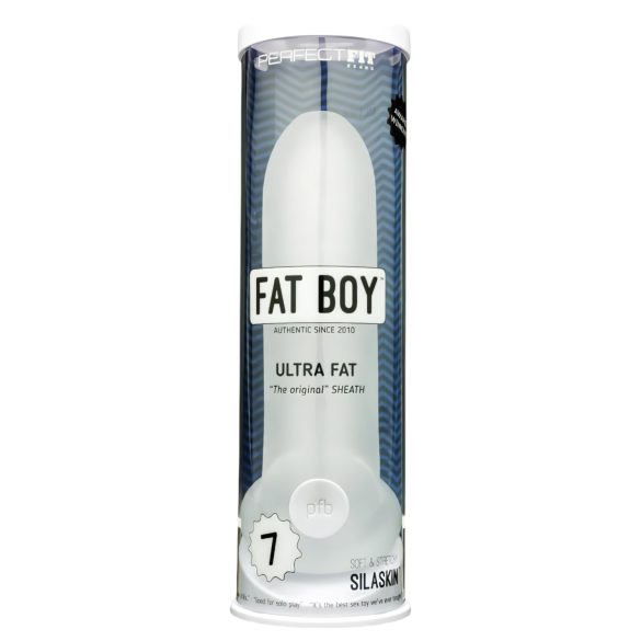 Fat Boy Original Ultra Fat - пенис ръкав (19см) - бял
