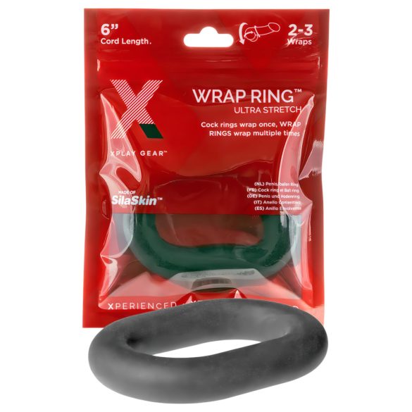 Perfect Fit Ultra Wrap 6 - дебел пенис пръстен - черен (15см)