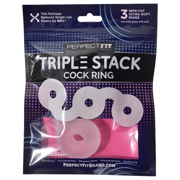 Perfect Fit Triple - комплект пенис рингове - бял