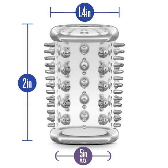 Stay Hard - пенис пръстен с малки шипчета - прозрачен