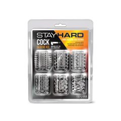   Stay Hard - комплект маншети за пенис - полупрозрачни (6бр.)