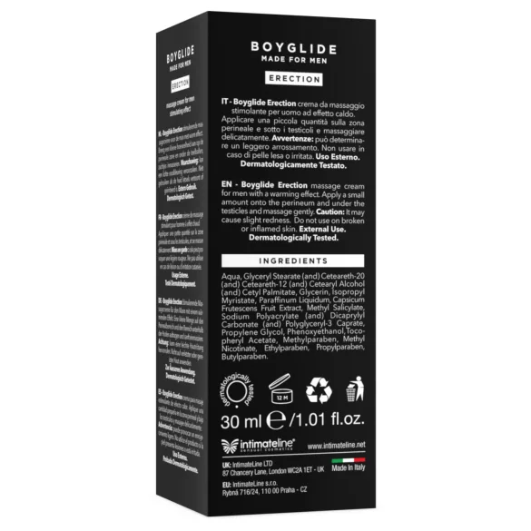 Intimateline Boyglide Erection - стимулиращ интимен крем (30 мл)