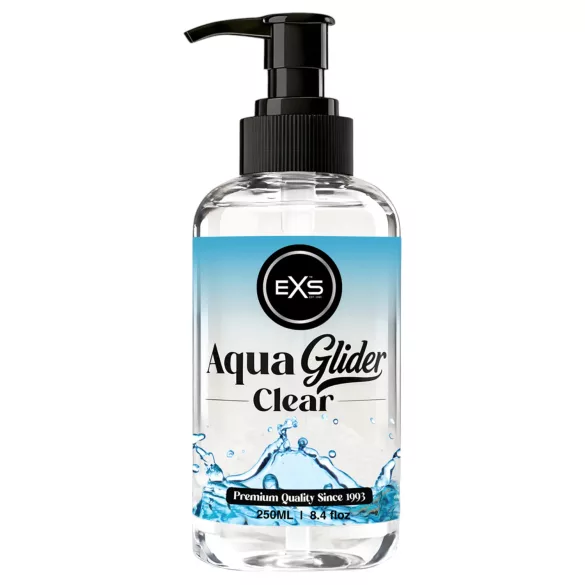 EXS AquaGlider Clear - прозрачен лубрикант на водна основа в бутилка с помпа (250 мл)