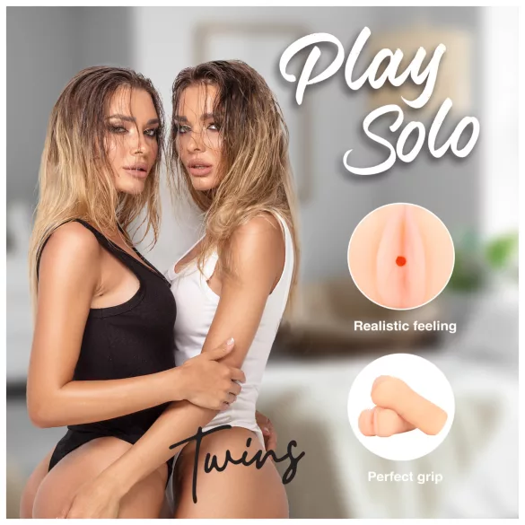 S-Line Twins - реалистични изкуствени влагалища (телесен цвят) - 2 бр.