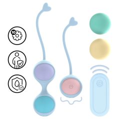   Loveline - вибриращ комплект гейша топчета с опции (син)