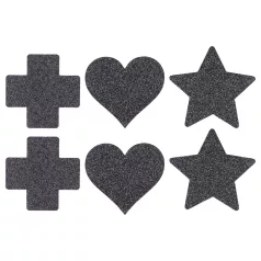   Le Désir - комплект лепенки за зърна - 3 чифта - черни