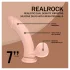 RealRock - реалистичен вибратор с двойна плътност (телесен цвят) - 18 см