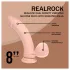 RealRock - двуплътен реалистичен вибратор (телесен цвят) - 20 см