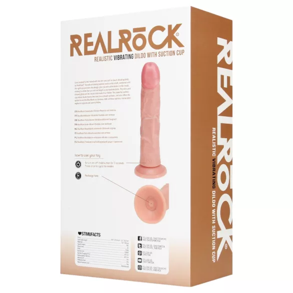 RealRock - реалистичен вибратор с вендуза (телесен, 20,5 см)