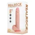 RealRock - вибратор с вендуза и тласкане - телесен цвят 20,5см