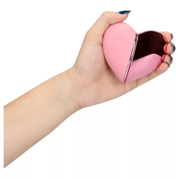 Loveline Tapping Heart - вибратор за клитор с акумулатор - розов