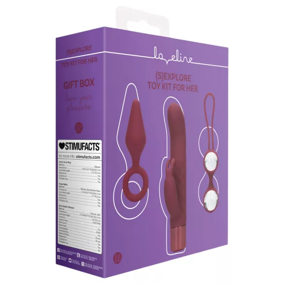 Loveline (S)explore - комплект секс играчки за жени - червен