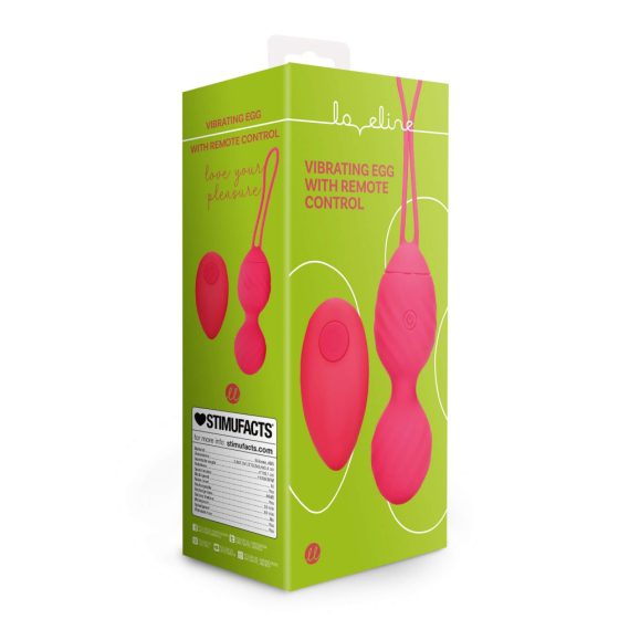 Loveline - акумулаторна, радиоуправляема, вибрираща топка за гекони (розова)