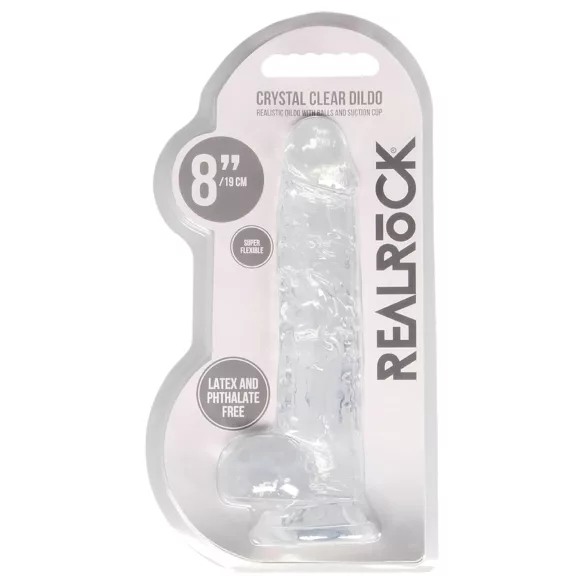RealRock - реалистично дилдо - прозрачно - 19 см