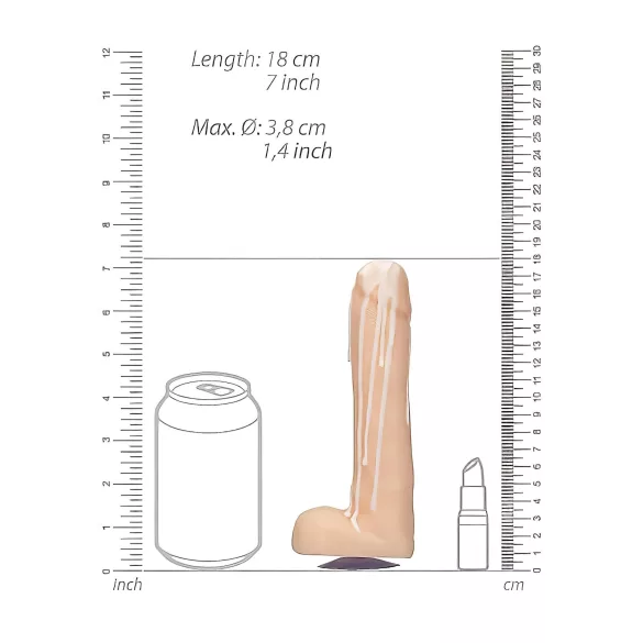 S-Line - Dicky Cum - сапун пенис с тестиси - натурален (250 г)