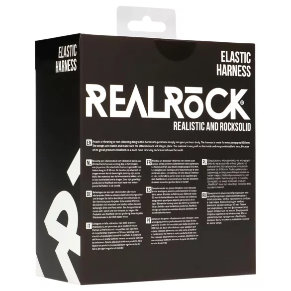 RealRock - еластични бикини за страп-он - черни