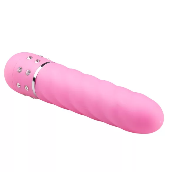 Easytoys Diamond - вибратор ръкавица с релеф - розов