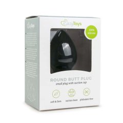   EasyToys Round Butt Plug XL - анален дилдо (черен) - изключително голям