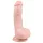 Easytoys - дилдо с вакуум, с тестиси - 15см, телесен цвят
