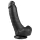 Easytoys - дилдо с тестиси и вакуумна основа - 20 см - черен