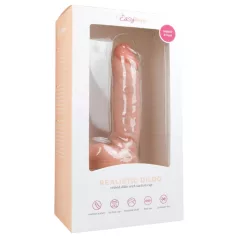   Easytoys - дилдо с тестиси и вакуумна основа - 22,5см - телесен цвят