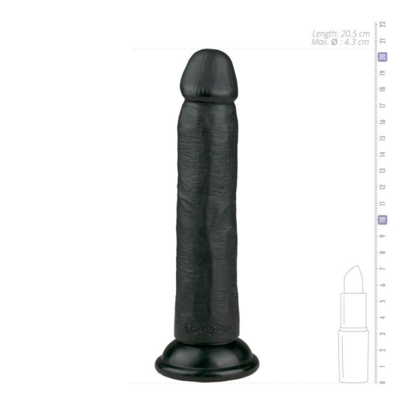 Easytoys - пристягащ се реалистичен вибратор (20,5 см) - черен